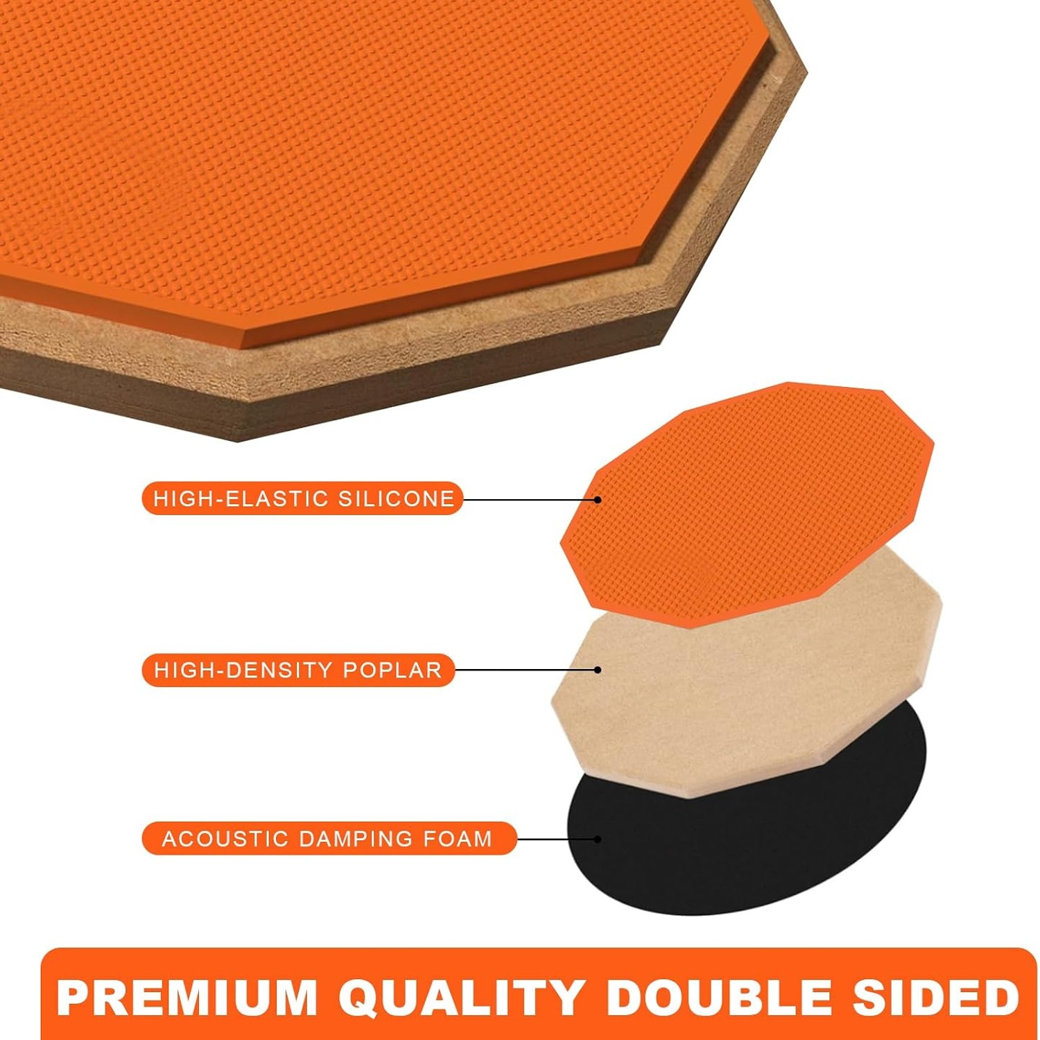 Drum Practice Pad Set with Stand, Sticks and Carry Bag: image 3