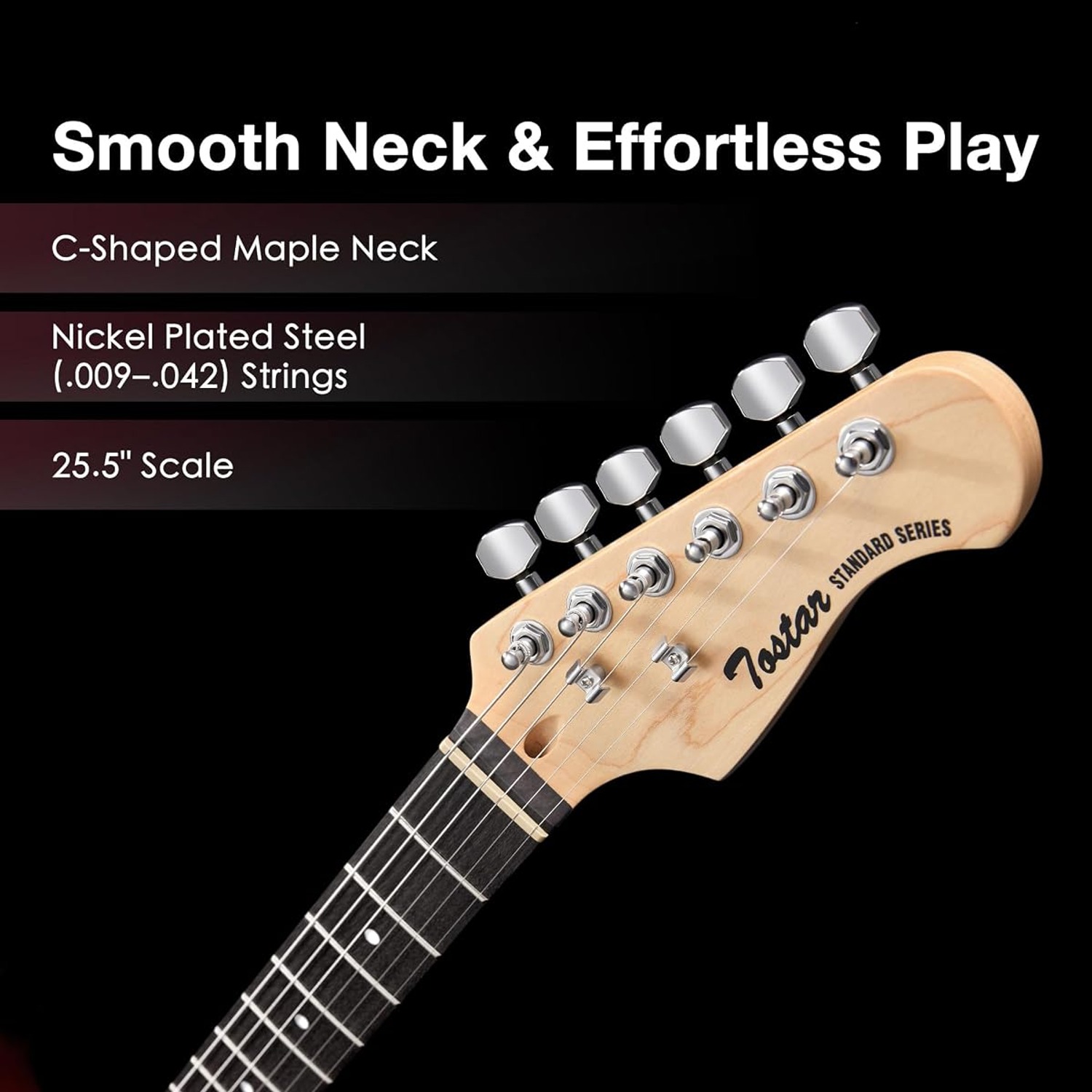 OMZZ 39" Electric Guitar Starter Kit (7-Piece with Amp)
