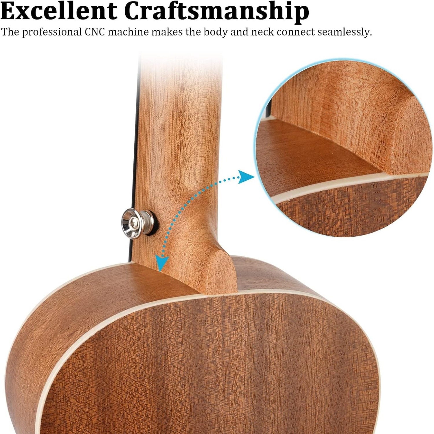 Hricane Sapele Soprano Ukulele for Kids